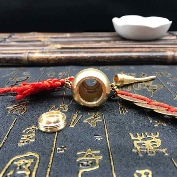 銅葫蘆五帝錢 流蘇掛飾：圖片 4